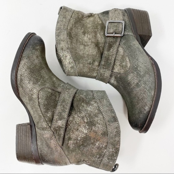 Naughty Monkey Suede Metallic Buckle Ankle Boots 7 - Picture 6 of 8